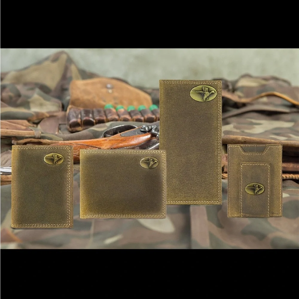 Zep-Pro Mallard Vintage Tan Leather Bifold Wallet